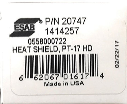 ESAB 20747, Heat Shield For PT-17 Torch