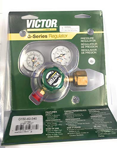 Victor 0781-4227 G150-60-540 Light Duty Oxygen Cylinder Regulator, CGA-540