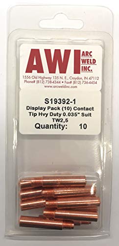 S19392-1 Lincoln Style Heavy Duty Contact Tip .035 Pack of 10 - Arc Weld by Masterweld