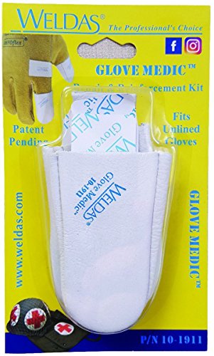 Weldas Glove Medic Lined Glove Leather Repair Patch Kit, 10-2911, Pack of (1 Kit)