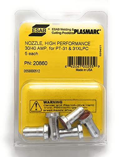 ESAB 20860, 30 Amp Cutting Tip For PT-31XT, Pack of (5)