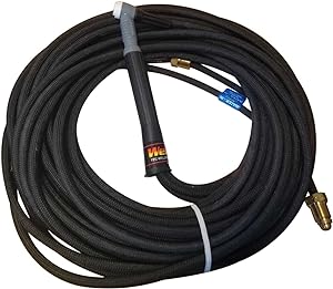 Weldtec WT-20-25R TIG Torch Kit, 25', Braided Rubber