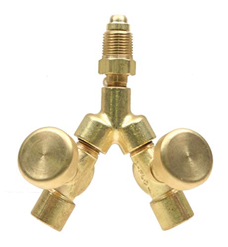 Weldmark YV-420, Valved "Y" Connections, 200 PSIG, Brass, RH, 5/8" - 18