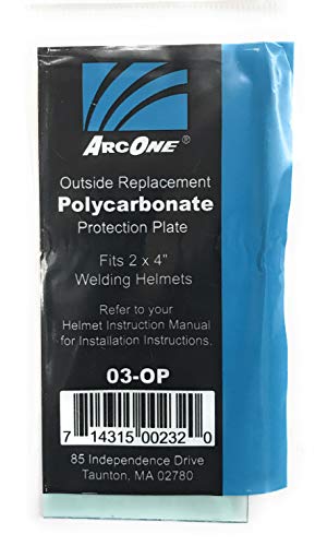 ArcOne 03-OP Clear Polycarbonate Protection Plate for 2 x 4 Helmets (040" thick) (Pack of 5)