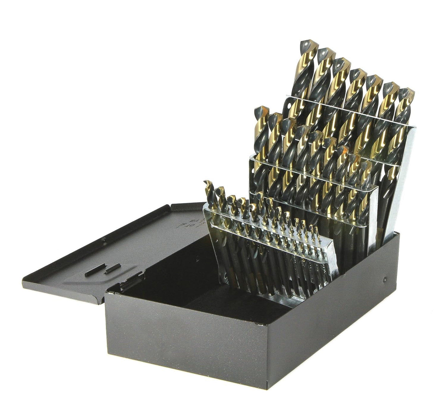 Drillco 350N29, 29 Piece HSS Mechanics Length Drill Bit Set, 1/16" - 1/2" in 1/64" increments